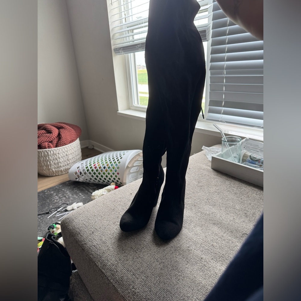 A New Day Black Over the Knee Boots Sleek Design